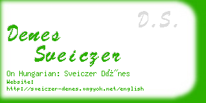 denes sveiczer business card